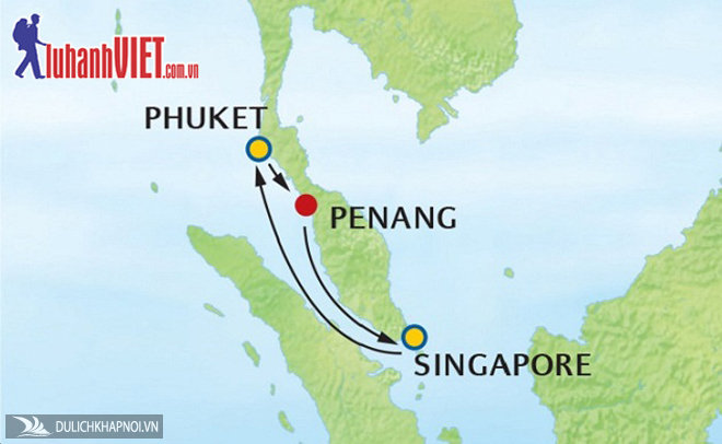 Tour du thuyền 5 sao Singapore - Penang - Phuket